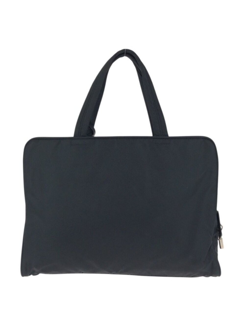 Prada Tessuto Black Silver Nylon Business Bag - Picture 2 of 9